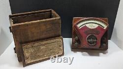 Vintage Weston Volt Meter D. C. Untested with Wood Case Early 1898 Steampunk Style