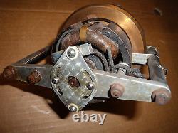 Vintage motor chrome copper gear electromagnet brake electric motor educational