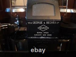 Vintage scientific scales GEORGE & BECKER in wooden display case