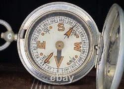WW1 Military issue Dennison mark VI, 1916 pocket watch style compass
