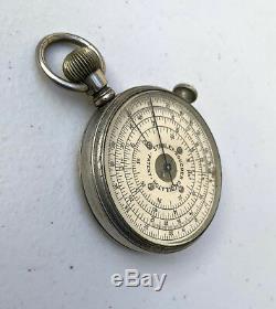 W. F. Stanley Boucher Pocket Watch Style Circular Slide Rule Calculator