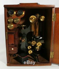 W Watson & Sons High Holborn London Royal Microscope Cased Antique UK Fast post
