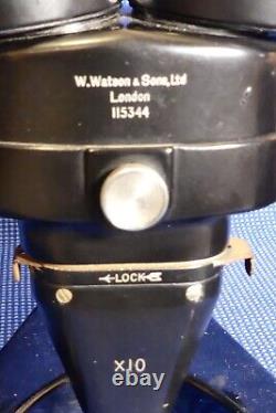 Watsons 1950's Stereoscopic Microscope and Fitted Case