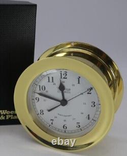 Weems & Plath Boxed Quartz Ships Bell Clock