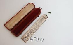 William IV Morocco Leather Cased Travelling Thermometer By Troughton & Simms Lon
