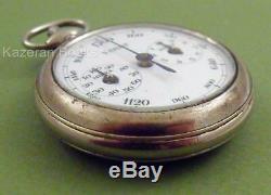 Working Antique Henri Chatelain Of France Mechanical Pedometer Multi Dial