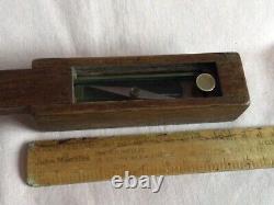 Ww1 Era Rare Brass Surveyors Trough Compass In Its Original Wooden Case Wellused