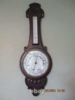 -'banjo' Barometer (wheel Type) British Made Circa 1910