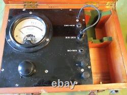 ^fluxmeter, Bakelite & Mahogany + Probe, Vintage Physics By E. T. E. I. Ltd